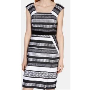 Karen Millen | Striped Cotton-blend Tweed Sheath Dress